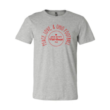 Load image into Gallery viewer, UM Pint House - Peace Love and Football Unisex Soft Blend T-Shirt
